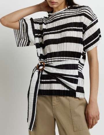 Bluza River Island, alb/negru