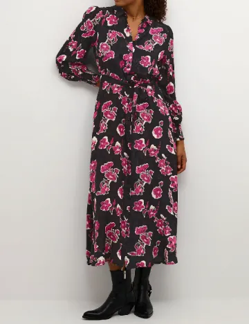 Rochie lunga Kaffe, negru Negru