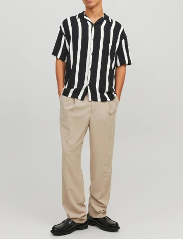 Camasa Jack&Jones, alb/negru