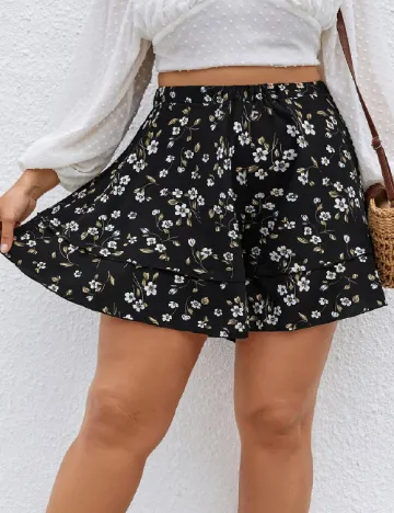 Pantaloni scurti SHEIN CURVE, negru