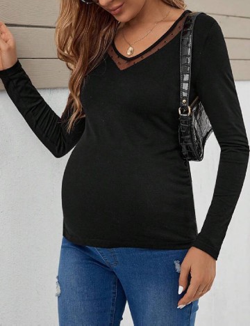 Bluza SHEIN Maternity, negru