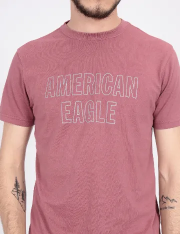 Tricou American Eagle, roz pudrar Roz