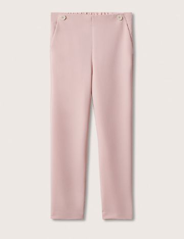Pantaloni Mango, roz