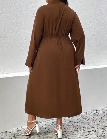 Rochie medie SHEIN CURVE, maro