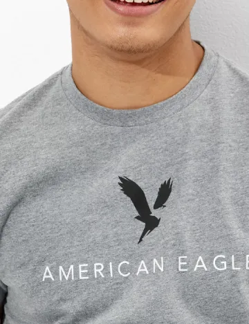 Tricou American Eagle, gri Gri