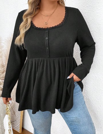 Bluza SHEIN CURVE, negru