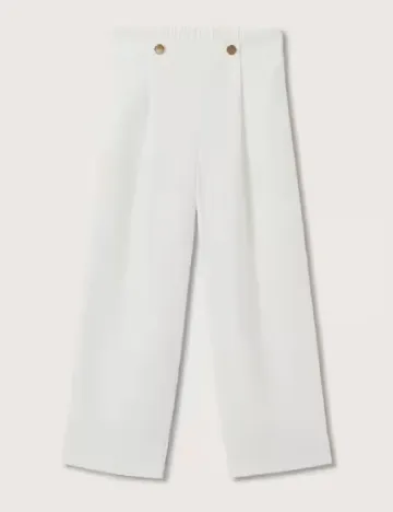 Pantaloni Mango, alb Alb