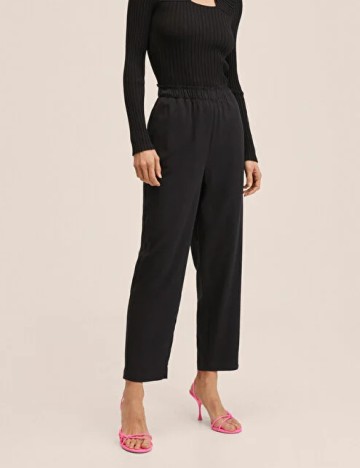 Pantaloni Mango, negru