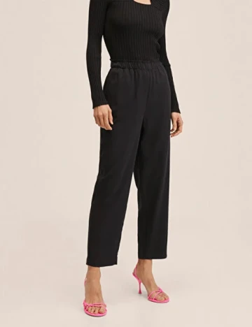 Pantaloni Mango, negru