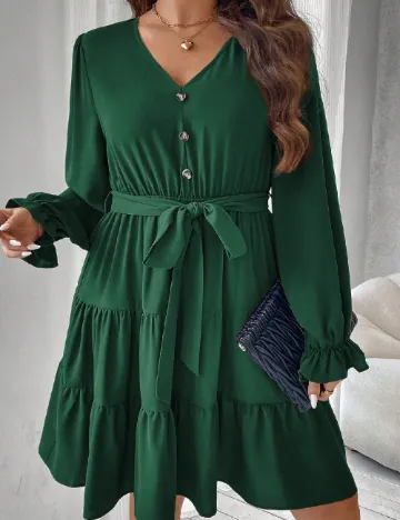Rochie scurta SHEIN CURVE, verde