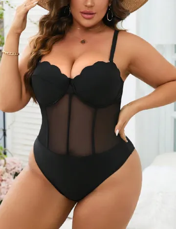 Costum de baie SHEIN CURVE, negru