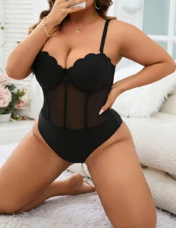 Costum de baie SHEIN CURVE, negru