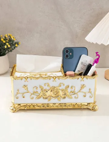 Cutie pentru servetele SHEIN, auriu/alb