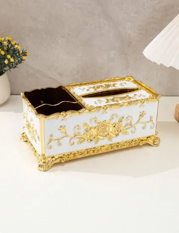 Cutie pentru servetele SHEIN, auriu/alb