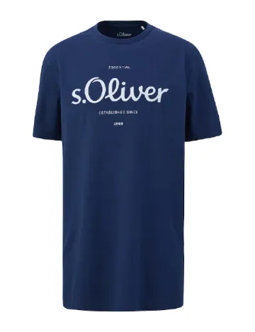 Tricou s.Oliver Plus Size Men, bleumarin Albastru