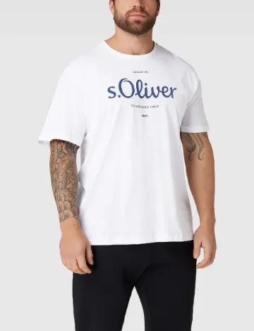 Tricou Plus Size s.Oliver, alb Alb