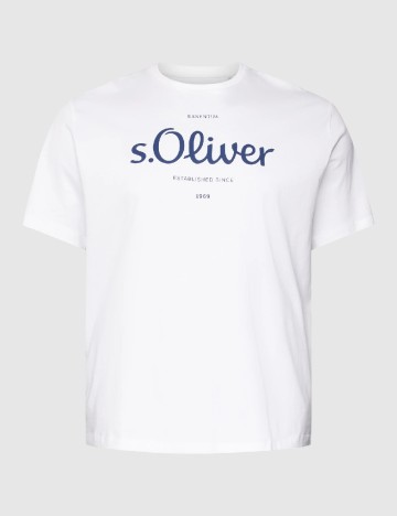 Tricou Plus Size s.Oliver, alb