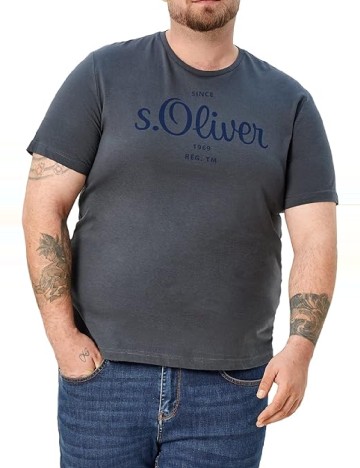 Tricou s.Oliver Plus Size Men, gri