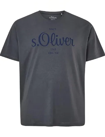 Tricou s.Oliver Plus Size Men, gri Gri