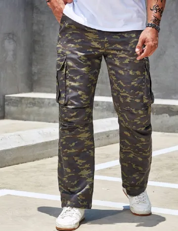 Pantaloni SHEIN, army Verde