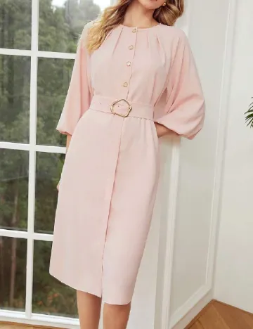 Rochie medie MOTF, roz Roz