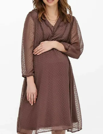 Rochie scurta Only Maternity, roz pudra inchis Roz