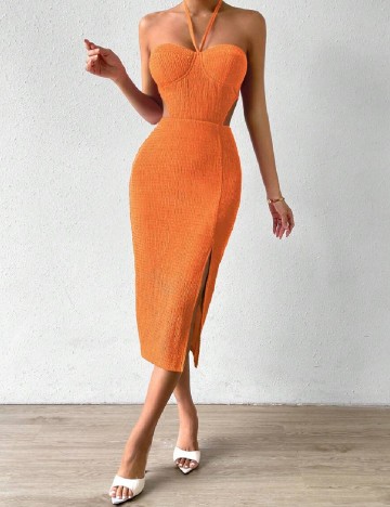 Rochie medie SHEIN, portocaliu