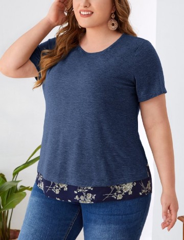 Tricou Emery Rose Curve, bleumarin