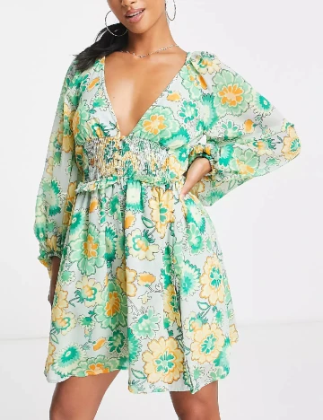 Rochie scurta ASOS, verde Verde