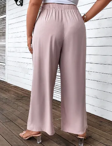 Pantaloni SHEIN CURVE, roz Roz