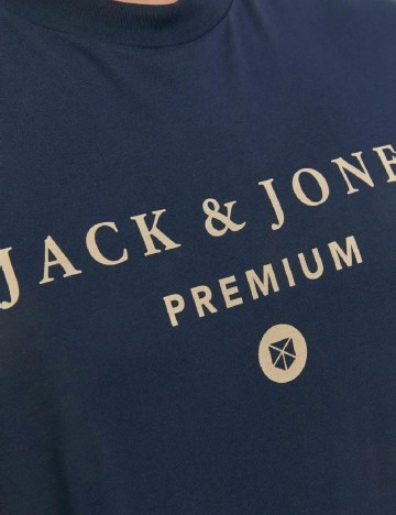 Tricou Jack&Jones Plus Size Men, bleumarin inchis