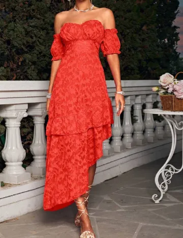 Rochie lunga Glamaker, rosu