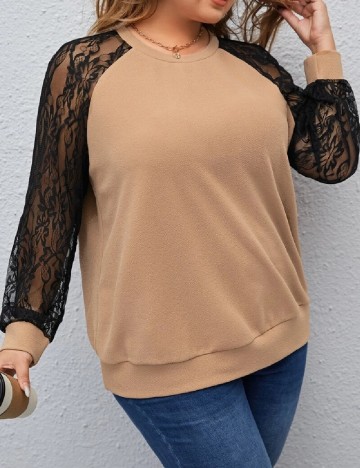 Bluza SHEIN CURVE, maro