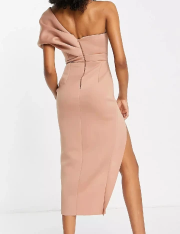 Rochie medie ASOS, maro deschis