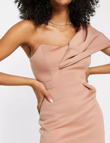 Rochie medie ASOS, maro deschis