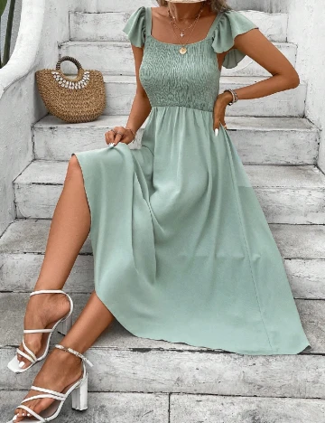 Rochie medie SHEIN, verde Verde