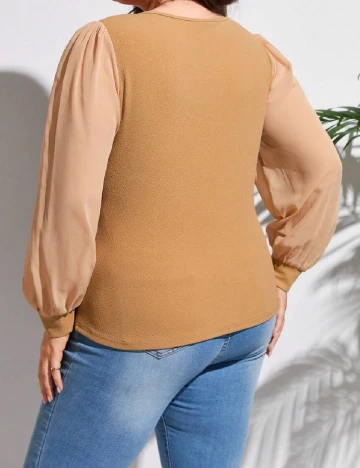 Bluza SHEIN CURVE, maro Maro