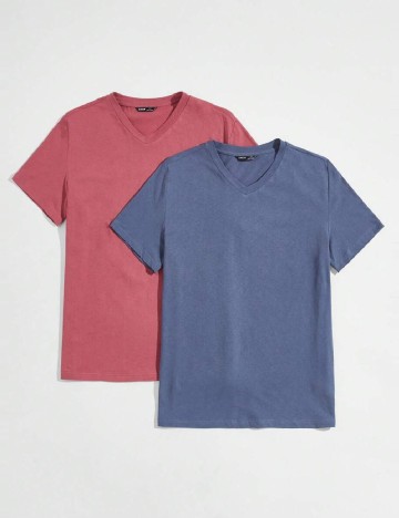 Set Tricouri SHEIN, albastru/roz