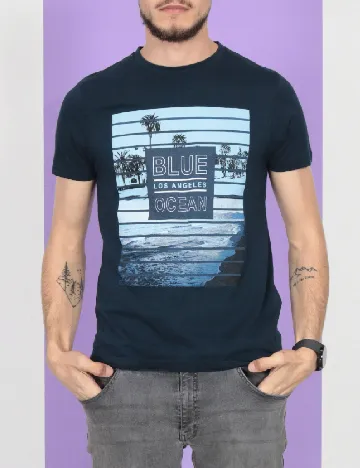 Tricou Milano Bulls, bleumarin Albastru