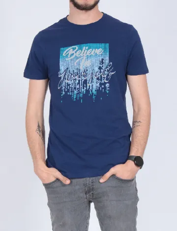 Tricou Milano Bulls, bleumarin