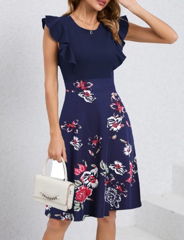 Rochie scurta Homeyee, bleumarin