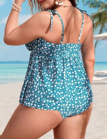 Costum de baie SHEIN CURVE, albastru