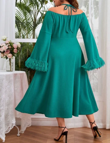 Rochie medie SHEIN CURVE, turcoaz Verde