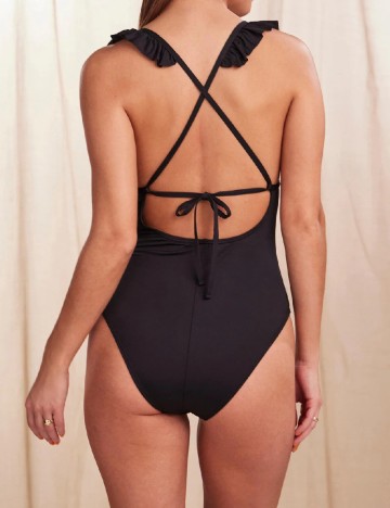 Costum de baie Pieces, negru