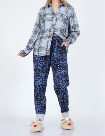 Pantaloni de pijama Aerie, albastru