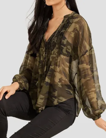 Bluza Guess, army Verde