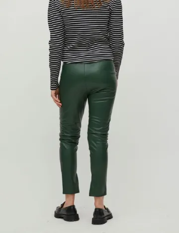 Pantaloni Vila, verde inchis Verde
