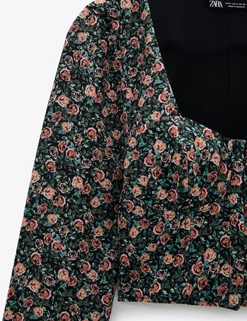 Top Zara, floral print