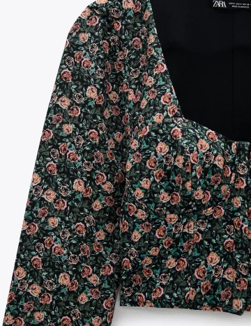 Top Zara, floral print Floral print