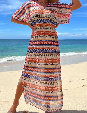 Rochie de plaja SHEIN, mix culori